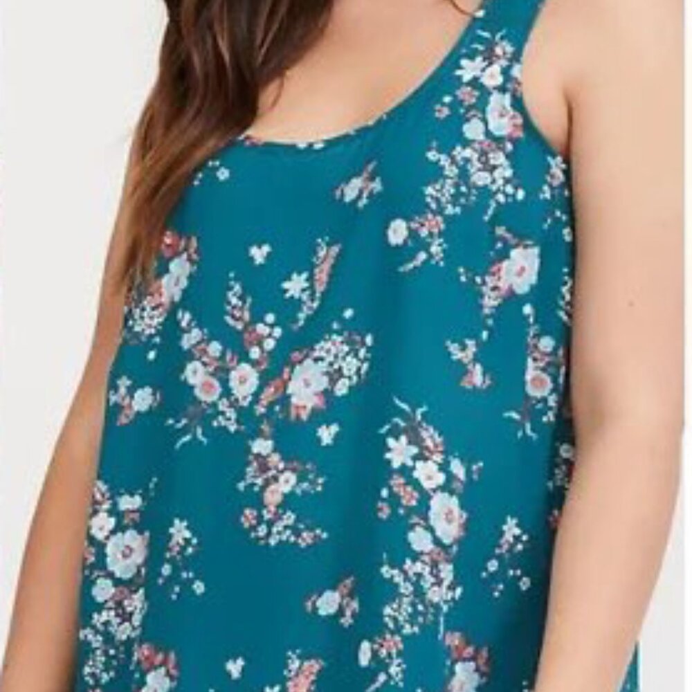 Torrid teal floral tank